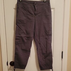 Womens Gray Cargo Pants